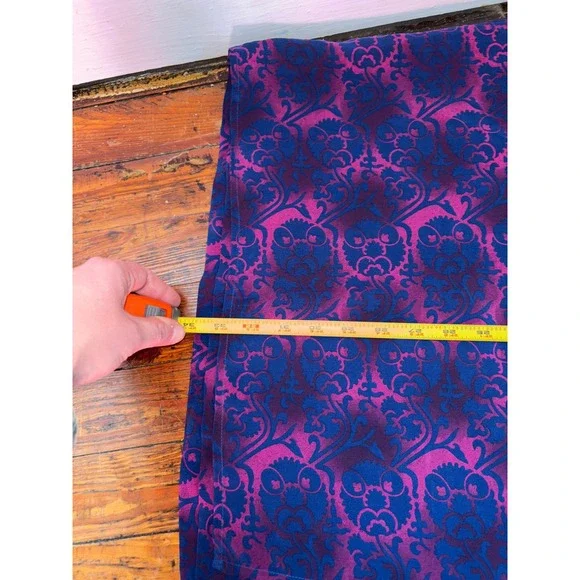 Vintage 100% Silk Wrap Skirt Women Sz 18W Purple Paisley Floral Maxi Resort - Picture 7 of 8